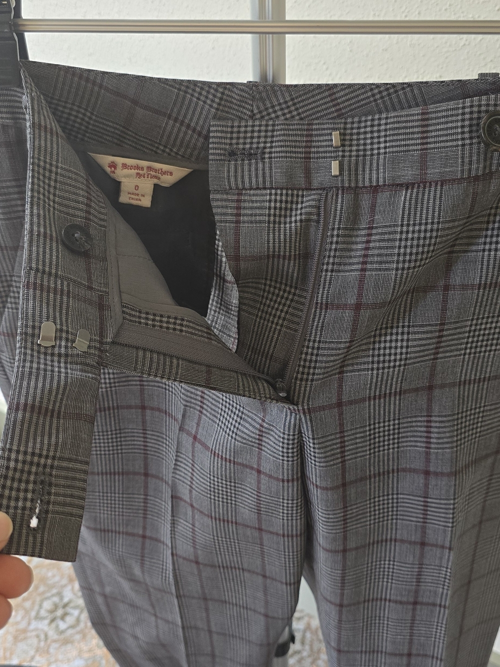 Gray Plaid Two-Piece Suit Blazer & Pants - Picture 4 of 9